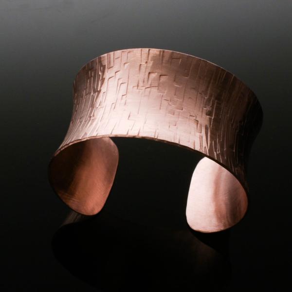 Copper Anticlastic Bark Cuff picture