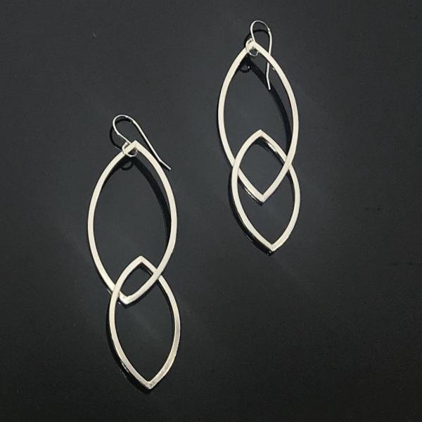 Argentium Silver Stacked Marquise Earrings picture