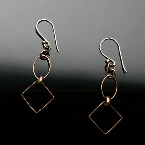 Copper Contemporary Drop Earrings