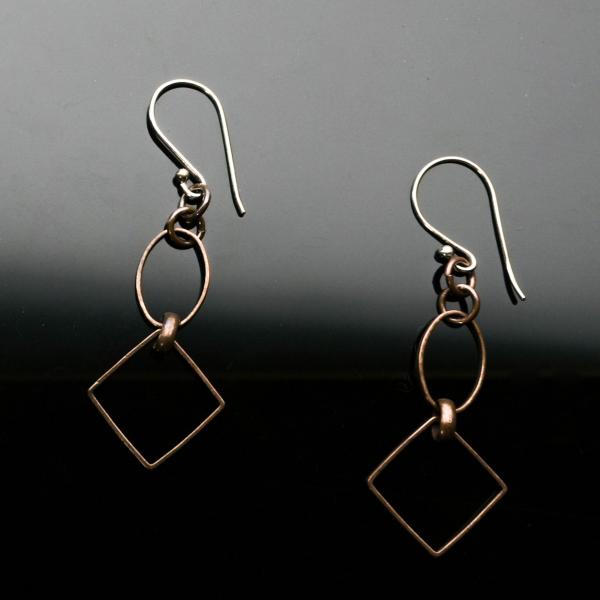 Copper Contemporary Drop Earrings picture