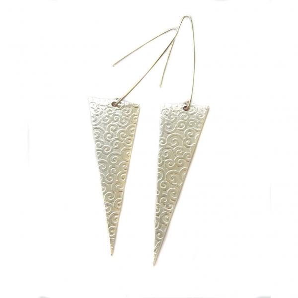 Sterling Silver Triangle Earrings picture