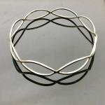 Argentium Silver Marquise Link Cuff Bracelet