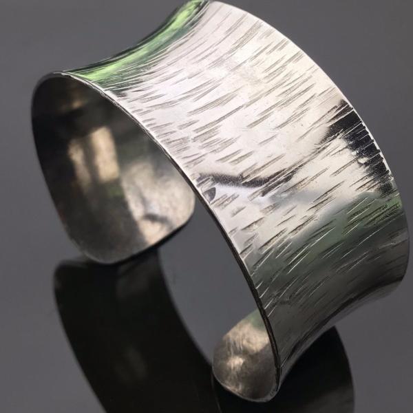 Sterling Silver Waterfall Design Anticlastic Cuff picture