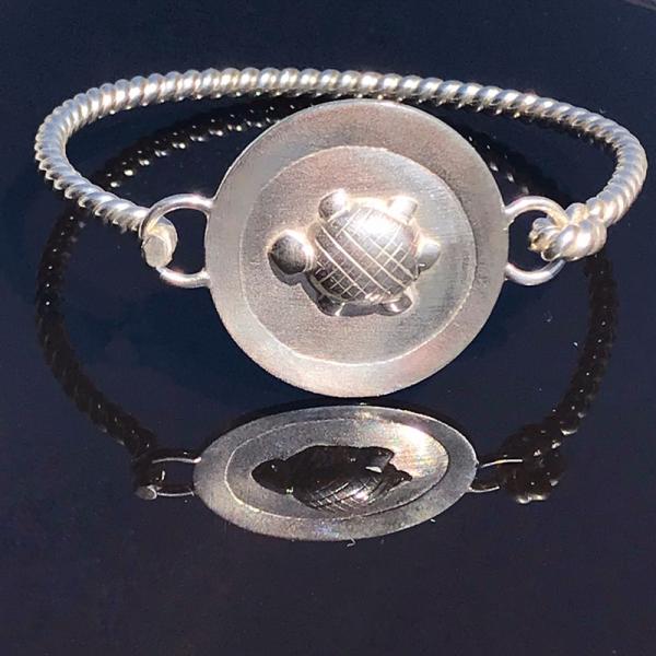 Argentium Silver Turtle Cuff Bracelet