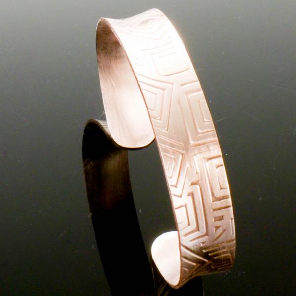 Bronze Anticlastic Geometric Slim Cuff picture