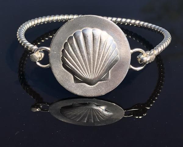 Argentium Silver Seashell Cuff Bracelet