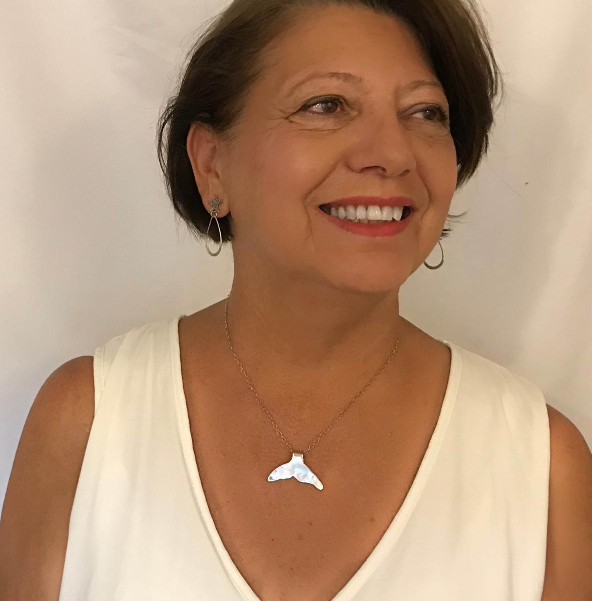 Sterling Silver Whale Fluke Necklace picture