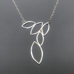 Sterling Silver 5 marquise Necklace
