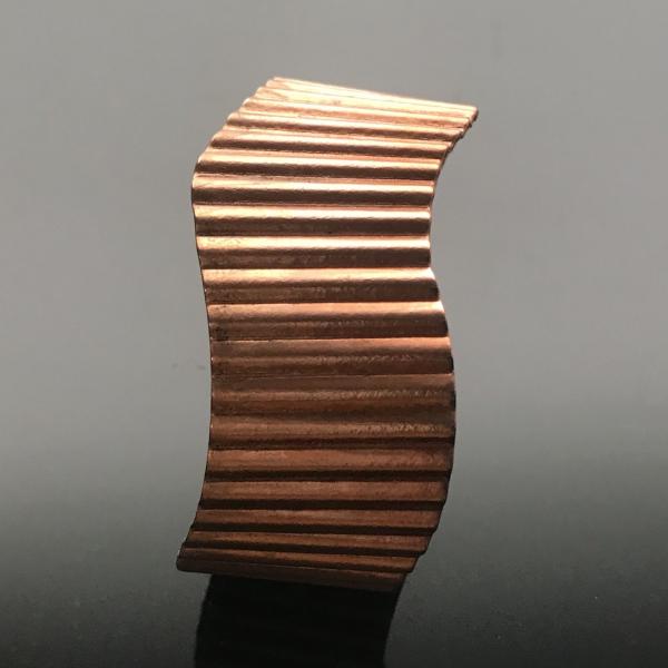 Copper Corrugated Wave Cuff picture