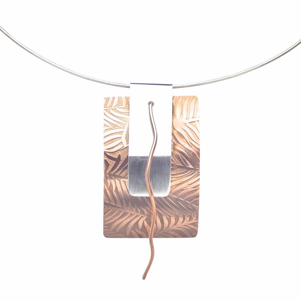 Sterling Silver and Copper Necklace-Confidence picture