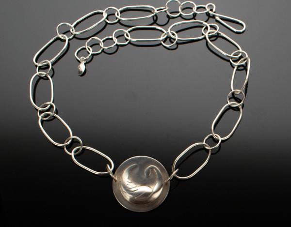Argentium Silver Swan Necklace