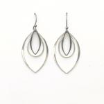 Sterling Silver Marquise and Teardrop Earrings