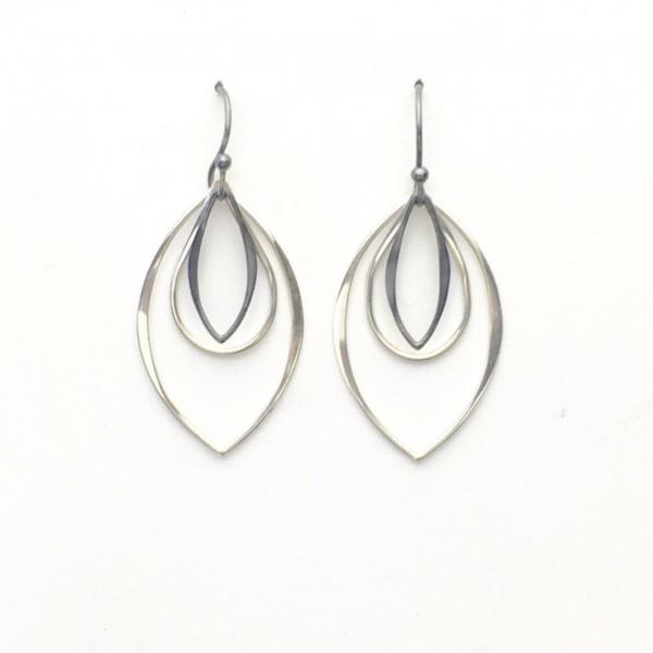 Sterling Silver Marquise and Teardrop Earrings picture