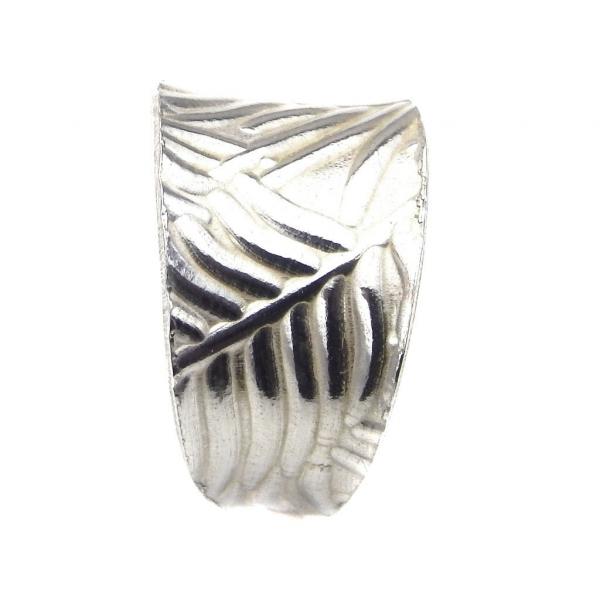Sterling Silver Anticlastic Feather Cuff Ring picture