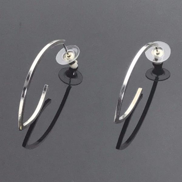 Argentium Silver Half Marquise Earrings