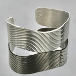 Fine Silver Wave Cuff Medium Width