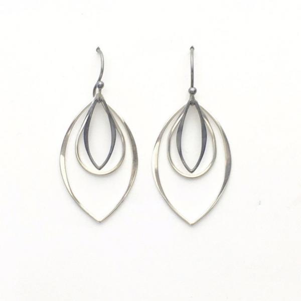 Sterling Silver Triple Dangle Earrings