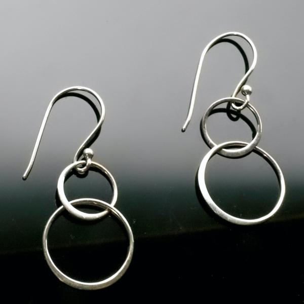 Sterling Silver 2 Circle Earrings picture