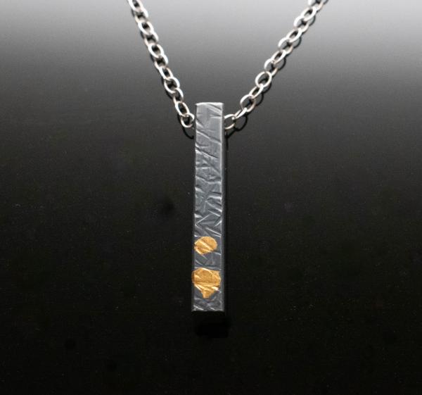 Keum Boo Argentium Silver Vertical Bar Necklace picture