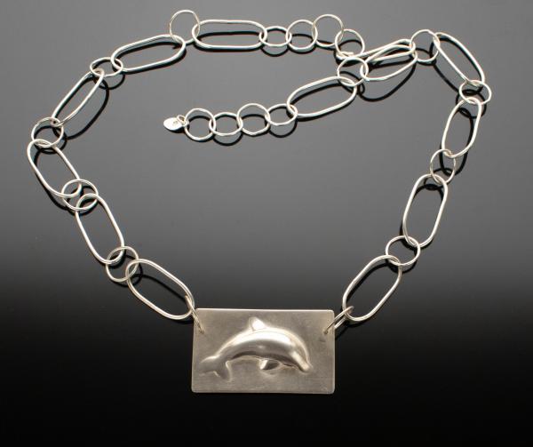 Argentium Silver Dolphin Necklace