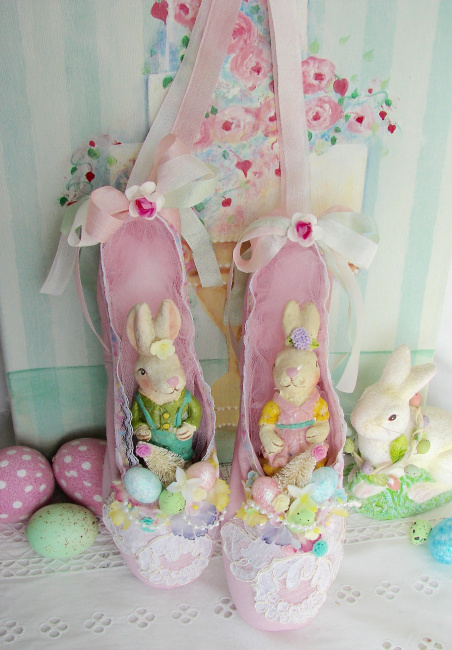 En Point Ballet Slippers with Bunnies picture