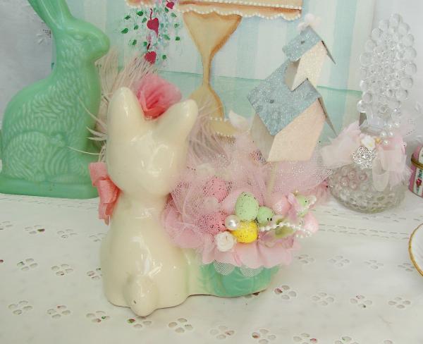 Easter Bunny Vintage Pottery Centerpiece picture