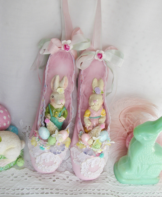 En Point Ballet Slippers with Bunnies picture