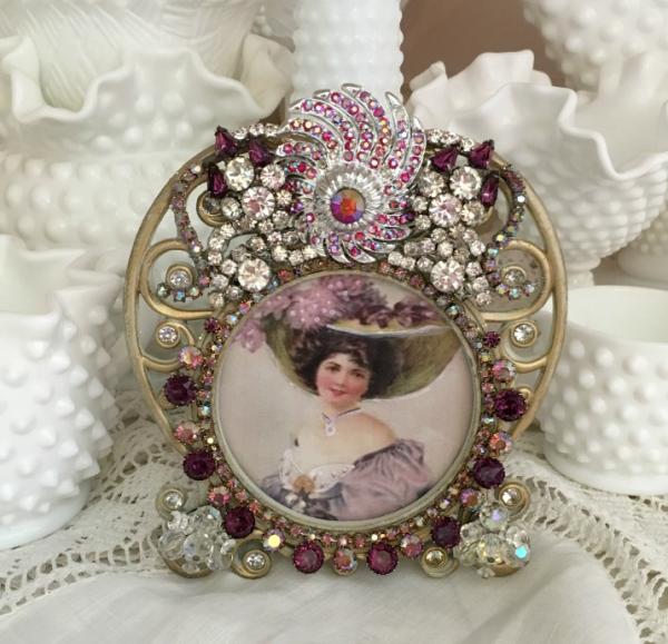 Purple Rhinestone Bejeweled Frame picture