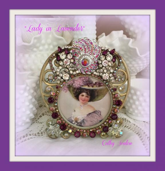 Purple Rhinestone Bejeweled Frame