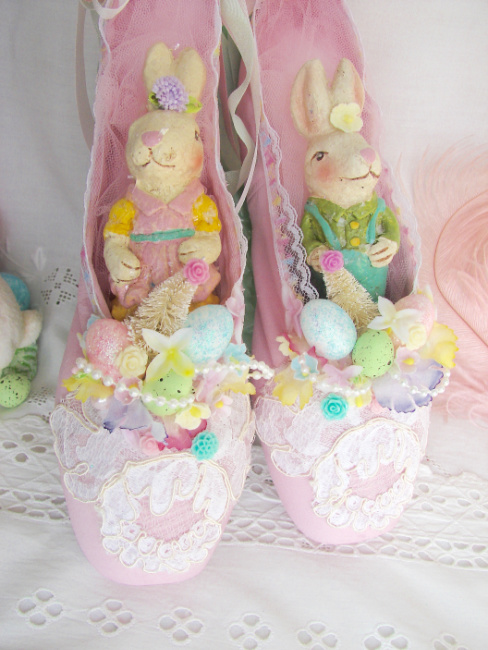 En Point Ballet Slippers with Bunnies picture