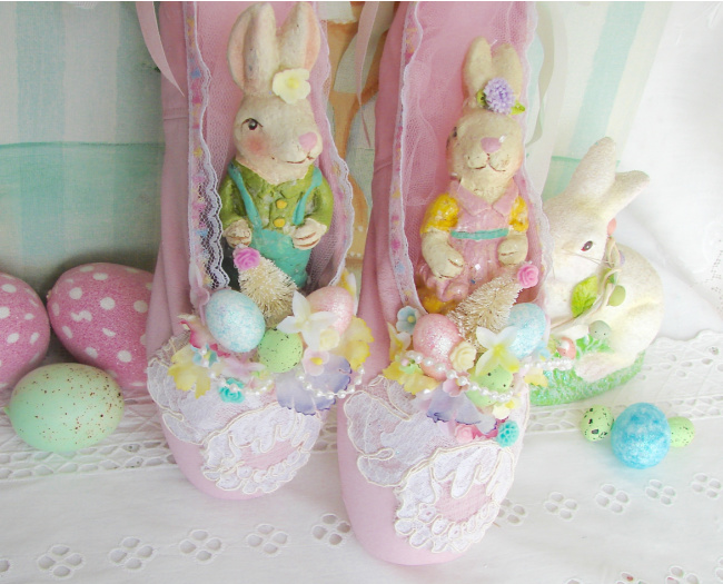 En Point Ballet Slippers with Bunnies picture