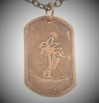 Etched Copper Pendant - 32654