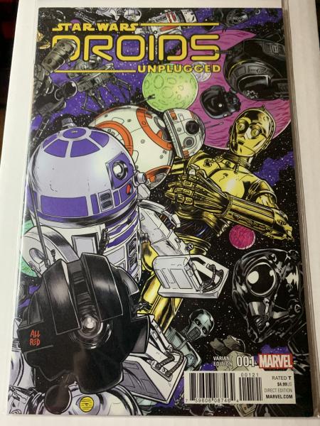 STAR WARS DROIDS UNPLUGGED #1 ALLRED VARIANT COVER R2-D2 BB8 MARVEL COMIC BOOK