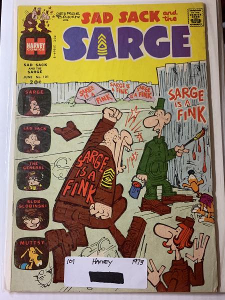JUNE 1973 SAD SACK AND THE SARGE #101, HARVEY COMICS, GEORGE BAKER picture