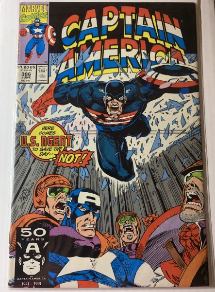 CAPTAIN AMERICA #386 MARVEL COMIC 1991