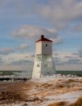 Point Sable Foghorn Building Iced