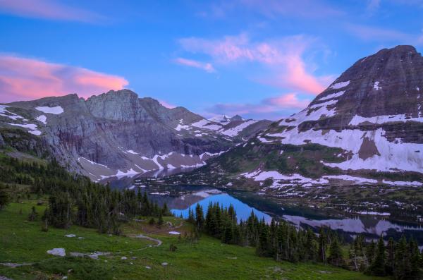 Hidden Lake at Sunset picture