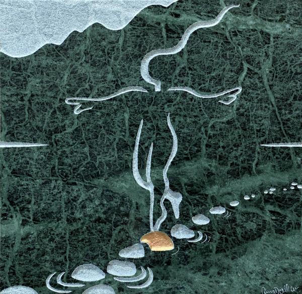 Skipping Stones - hangable tile