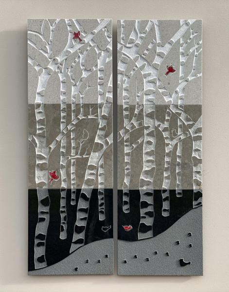 Winter Birches - 2 panels