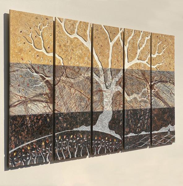 Willow by the Water - 5 panels picture