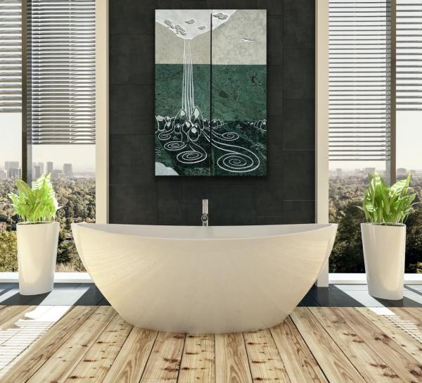 Zen Waterfall - 2 panels picture