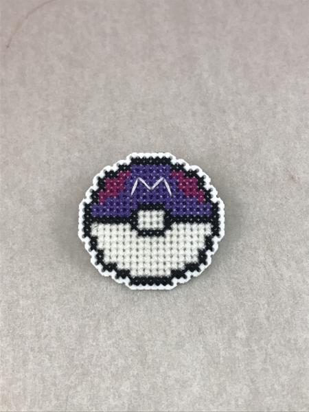 Master Ball Cross Stitch Pin