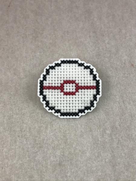 Premiere Ball Cross Stitch Pin