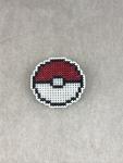 Poke Ball Cross Stitch Pin