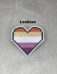 Lesbian Cross Stitch Heart Pin 1