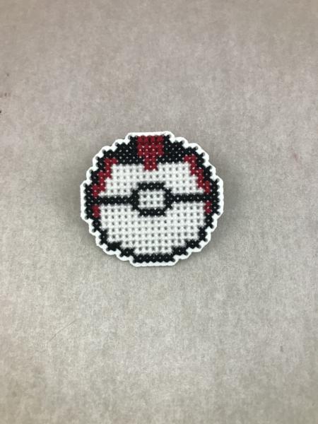 Timer Ball Cross Stitch Pin