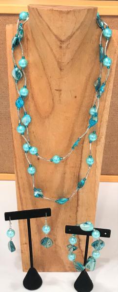 Shell Bead Tube Necklace