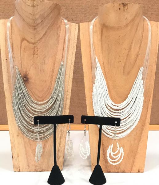 Multi Strand Clear Cord Necklace picture