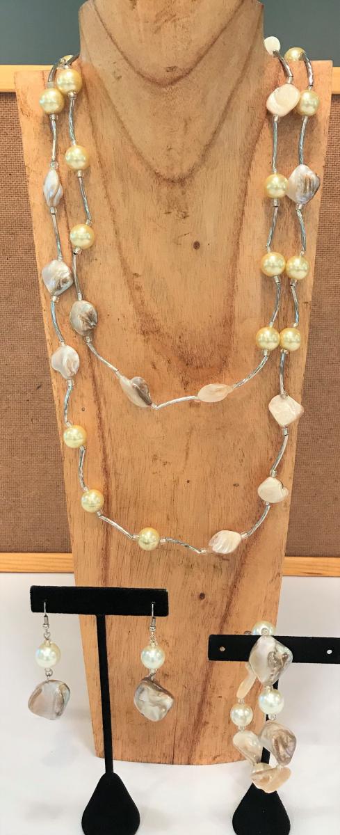 Shell Bead Tube Necklace picture