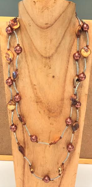 Shell Bead Tube Necklace picture